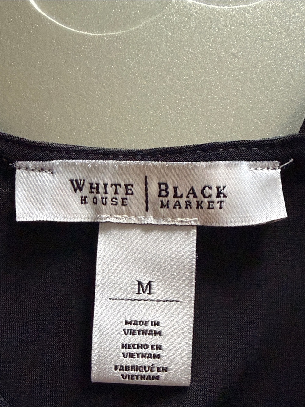 WHITE HOUSE BLACK MARKET Black Tiered Ruffle Sleeveless Top Size Medium - Picture 10 of 13